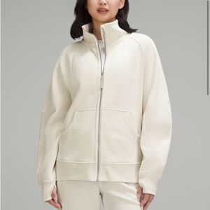 Lululemon Athletica Scuba Oversized Funnel-Neck Full Zip - M/L Bone